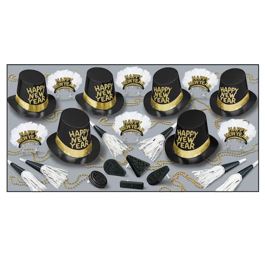 Beistle New Year Midnite Hour Party Favor Kit for 50